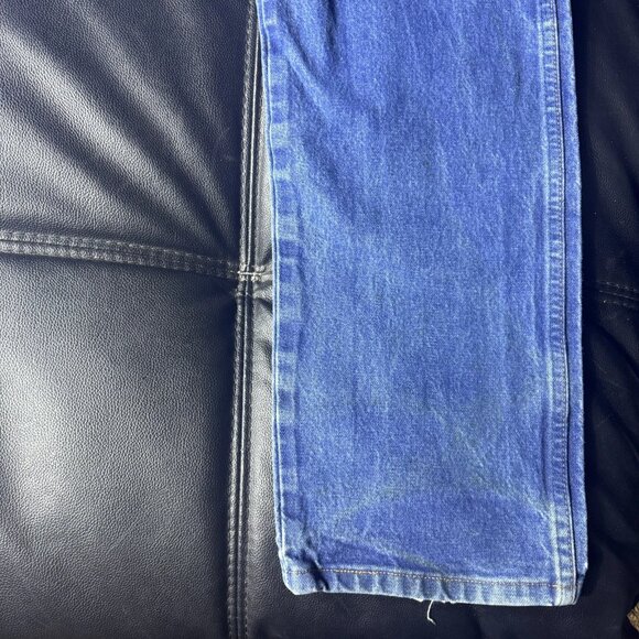 Wrangler Men's Straight Leg Jeans Blue Denim Faded Flat Front 5-Pocket 38x33 - Picture 13 of 16